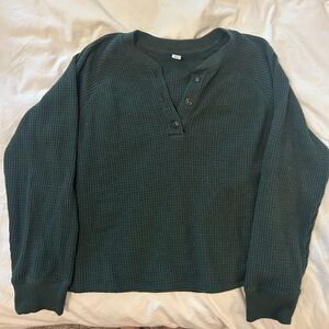 Old Navy Forest Green Waffle Knit Sweater